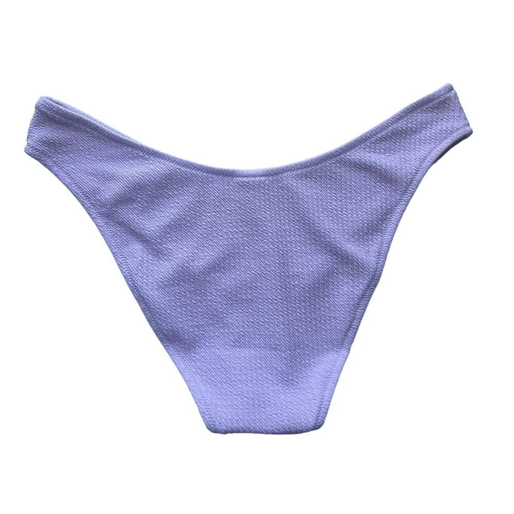 5/$25 J. Crew Textured Curved-Waist Cheeky Bikini Bottoms Lavender XL New - Picture 4 of 6